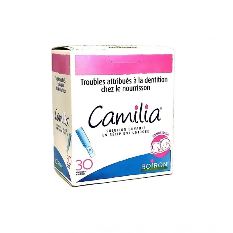 CAMILIA Poussée dentaire Bébé Chamomilla (30 unidoses) Homéopathie Boiron