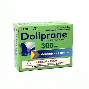 Doliprane Liquiz 300 mg sans sucre suspension buvable 12 sachets - PharmaJ